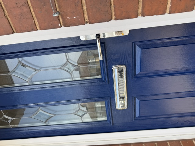Blue front door from the Optimal Spray project gallery